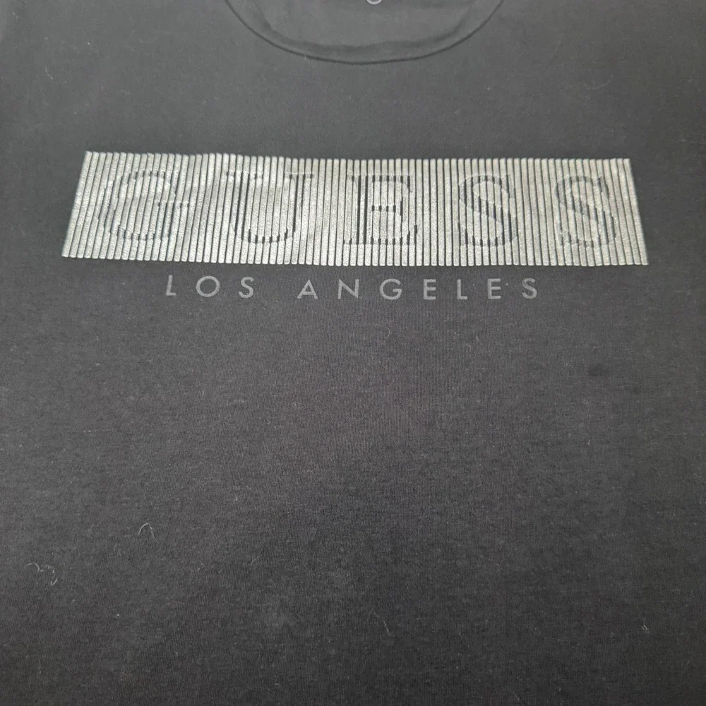 Guess Los Angeles Super Slim Fit Black Graphic T-Shirt Mens XL‎ Logo Tee - Picture 4 of 9